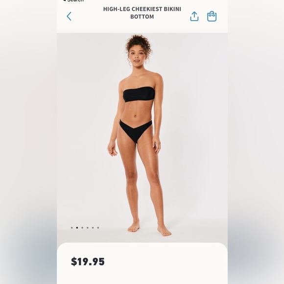 Hollister High Leg Super Cheeky Bikini Bottom 👙 - Picture 1 of 5
